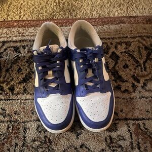 Nike Blue and White Sneakers Kentucky dunks